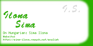 ilona sima business card